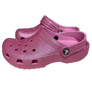 Kids' Crocs Classic Glitter Clog - Pink Size J2 - New with Tags
